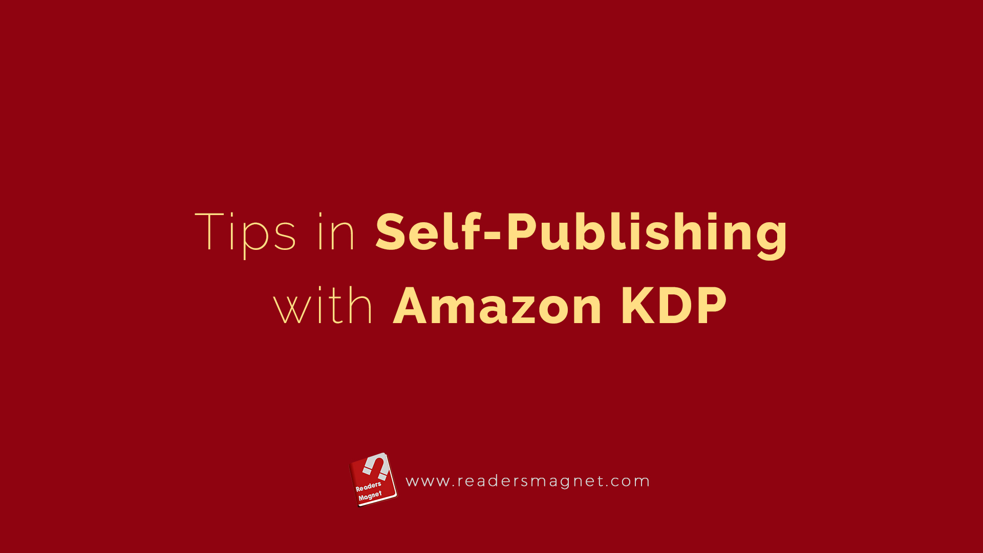 Tips In Self Publishing With Amazon bannerKdp