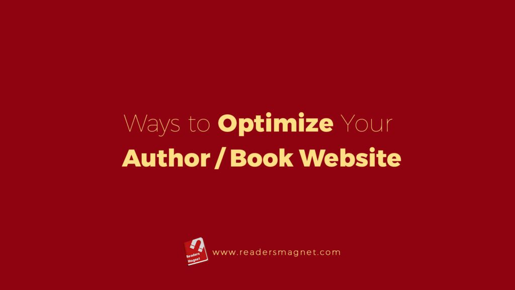 Ways To Optimize Your Author Book Website banner