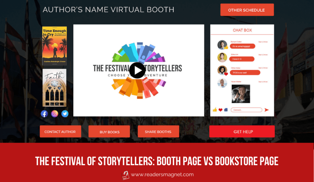 the festival of storytellers booth page