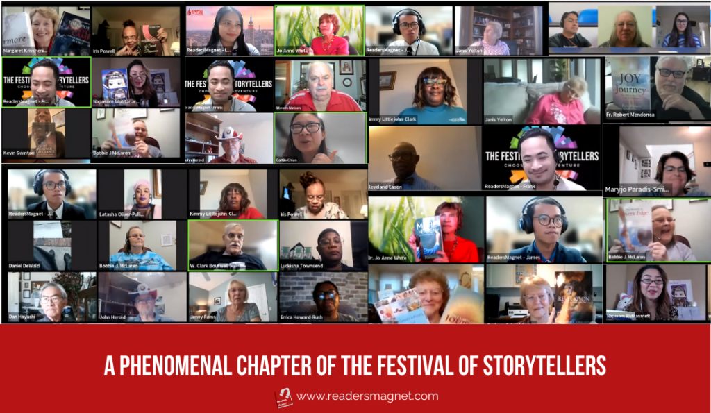 virtual faces of people attending the festival of storytellers chapter 3