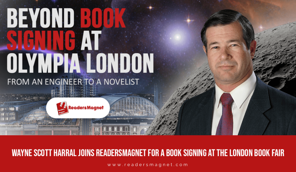 Wayne Scott Harral at London Book Fair with ReadersMagnet