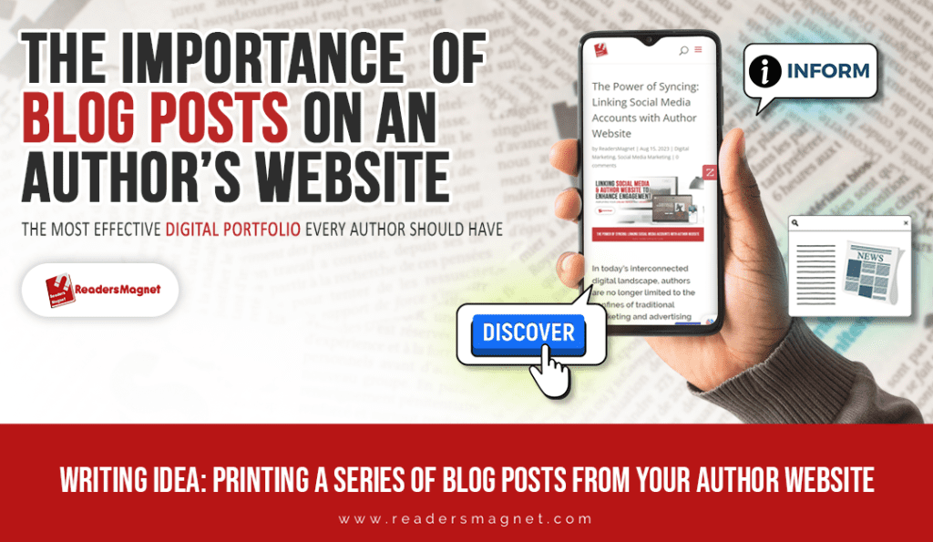 Writing Idea: Printing a Series of Blog Posts from Your Author Website