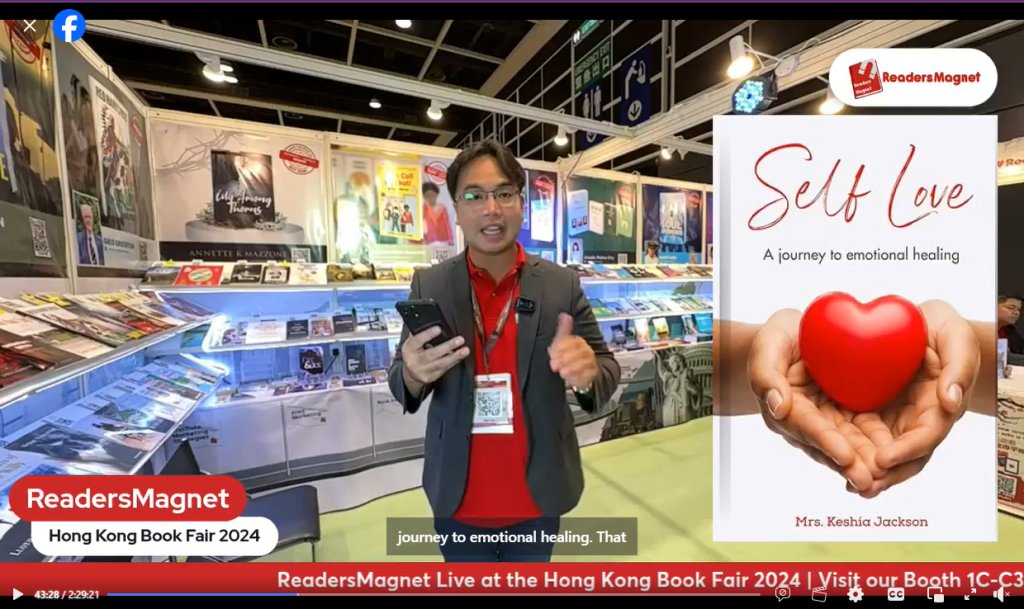 Screenshot of the RM livestream, featuring the book shoutout segment at the Hong Kong Book Fair.