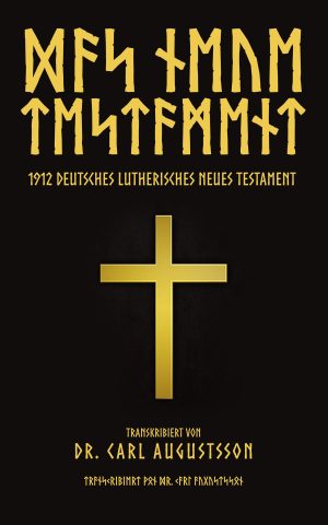 Gold cross on black background.